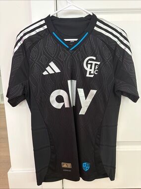 adidas Black and White Chelsea FC Away Soccer Jersey